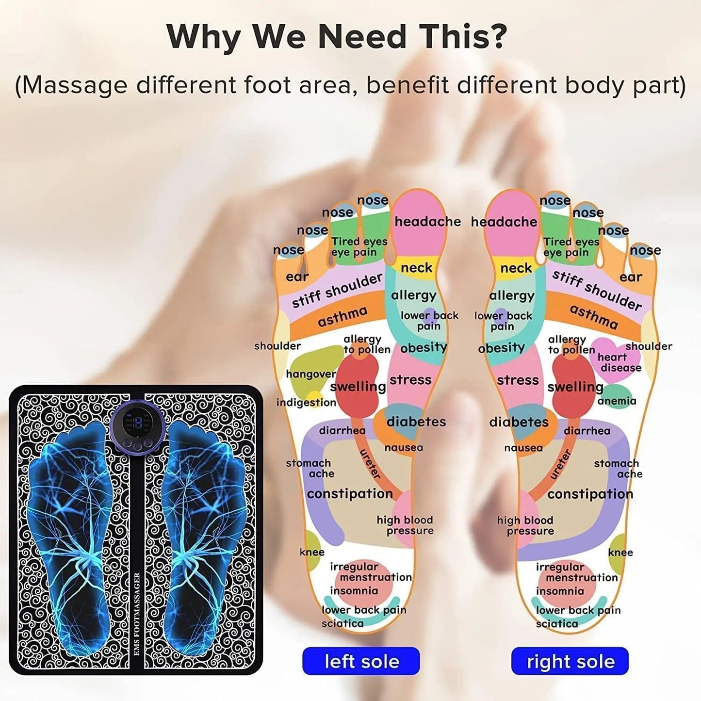 Foot Massager-Wireless Ems Massage Machine