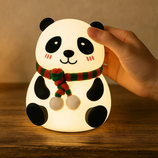 Cute LED Panda Rechargeable Silicone LED Lamp for Kids